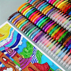 24 Metallic Glitter & Watercolor Pens for Crafts & Painting