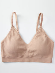 Textured Solid Wireless Bras Women's Intimates Lingerie