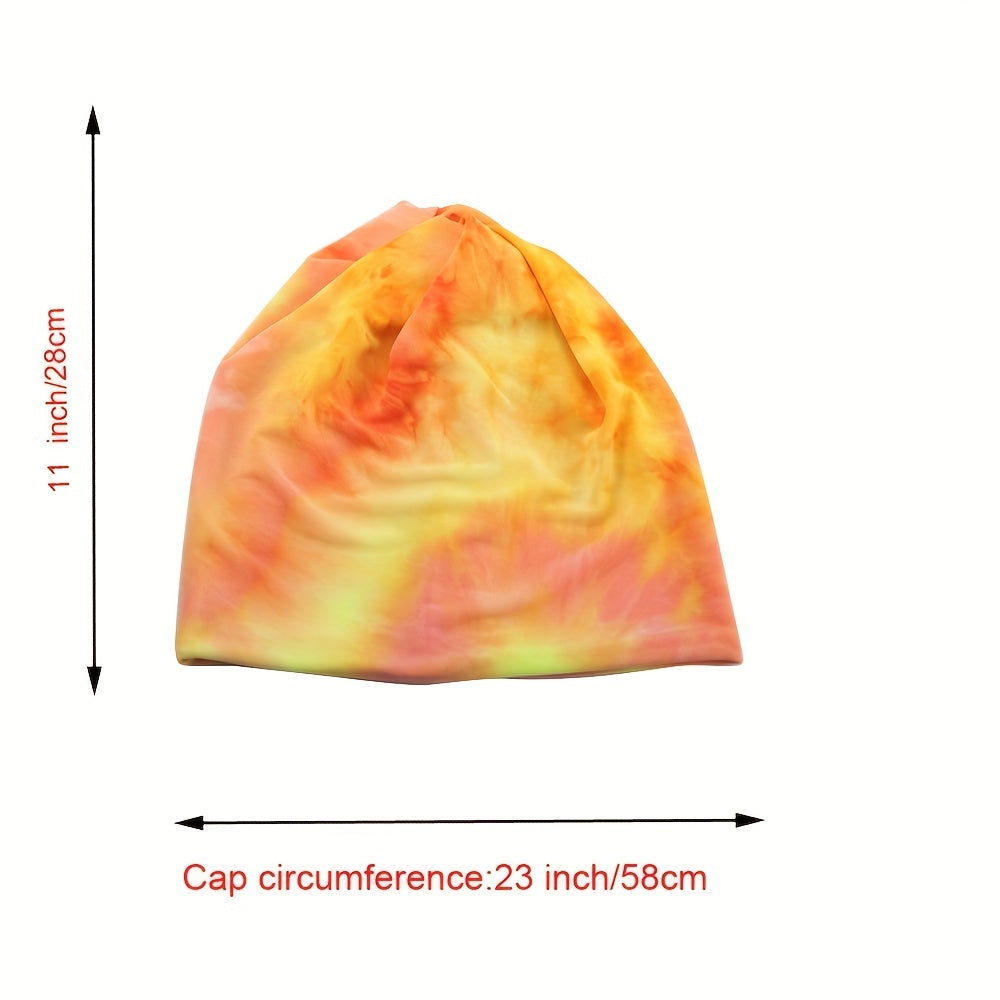 Men's Tie Dye Pullover Hat Graffiti Style