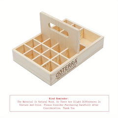 21 Slots Wooden Aromatherapy Essential Oil Storage Case Holder