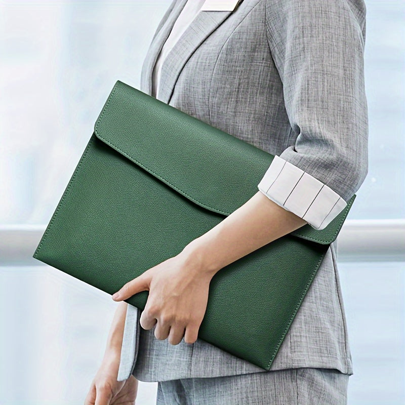 Faux Leather Document Bag A4 Paper File Bag Folder File Package