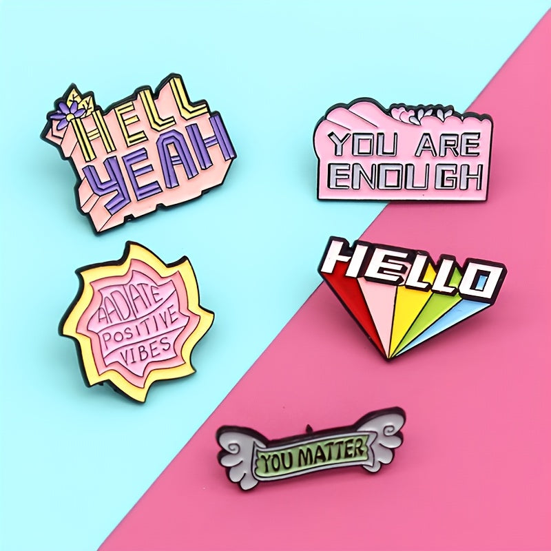 Novel Personality Cartoon Letter Brooch