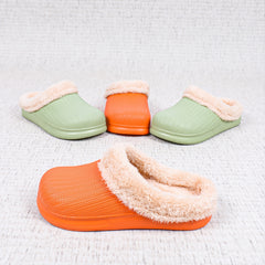 Women's Plush Warm Slippers Waterproof & Fuzzy House Shoes