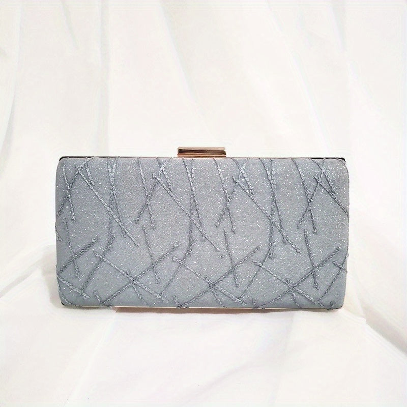 Stylish Clutch Wallet Evening Bag with Chain Strap