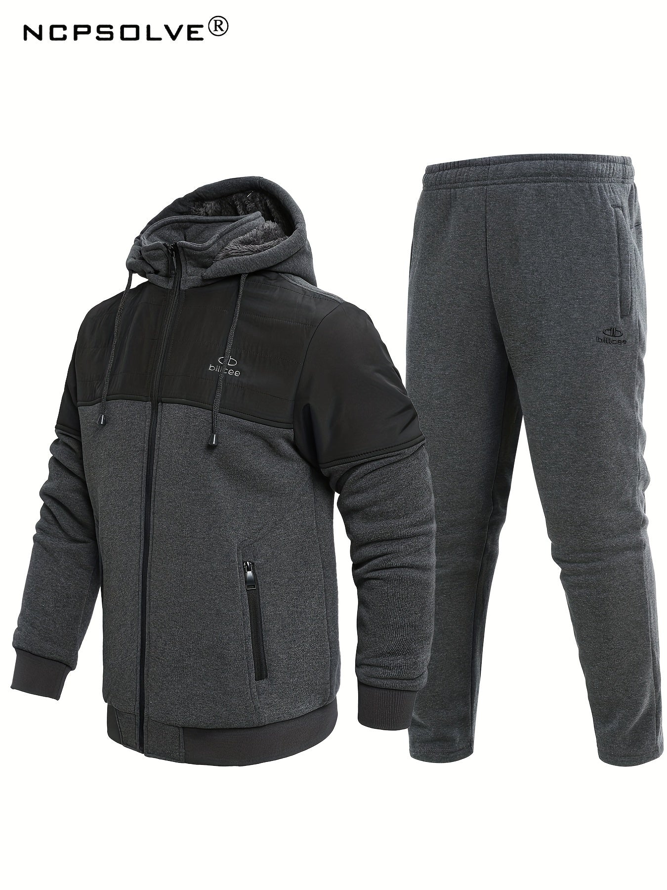 Men's Active Hooded Jacket & Stretch Pants for Outdoors