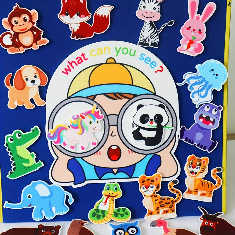 Animal English Word Felt Set for Learning Vocabulary and Identifying Animals