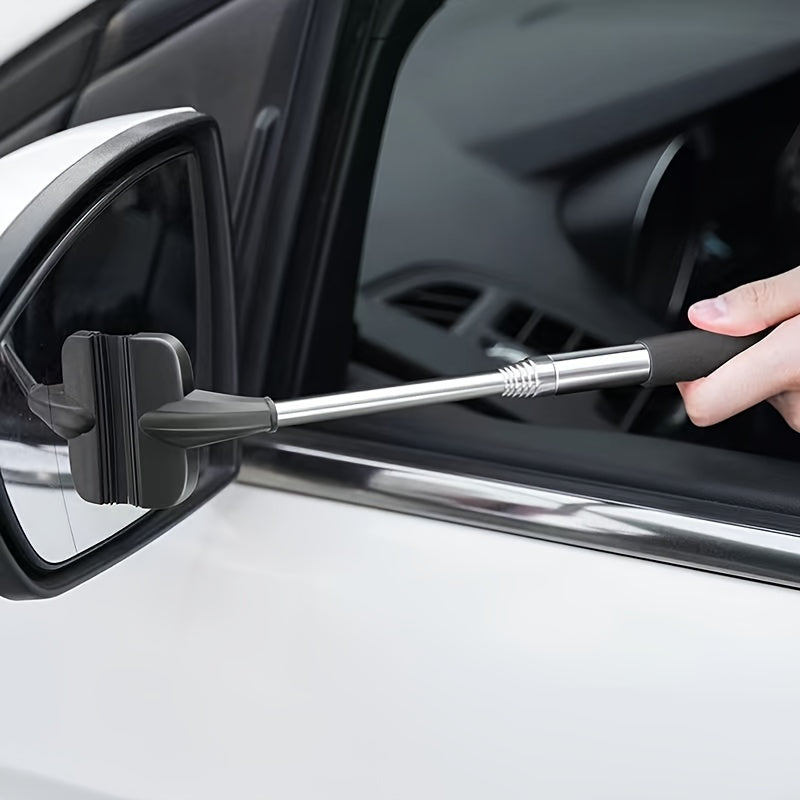 Retractable Wiper for Car, Windows, Glass - Portable 2in1 Cleaning Tool