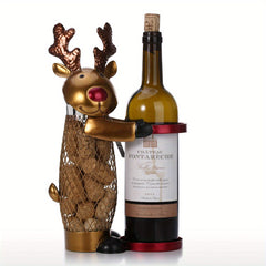 Christmas Elk Wine Rack Metal Iron Crafts Home Decoration