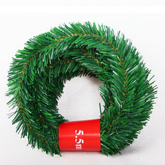 Christmas Wreath Green PVC Rattan 5.5m 18ft