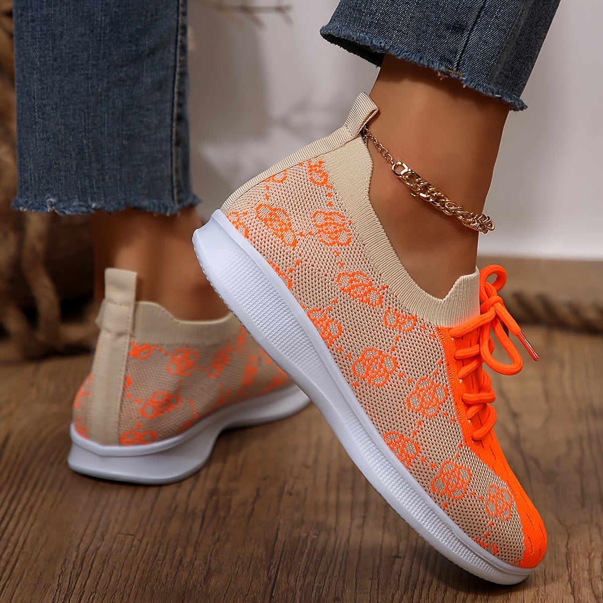 Women's Outdoor Running Shoes Mesh Breathable Non Slip Lightweight Sneakers