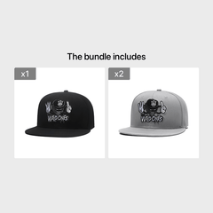 Cartoon Embroidered Hip Hop Hat with Mask