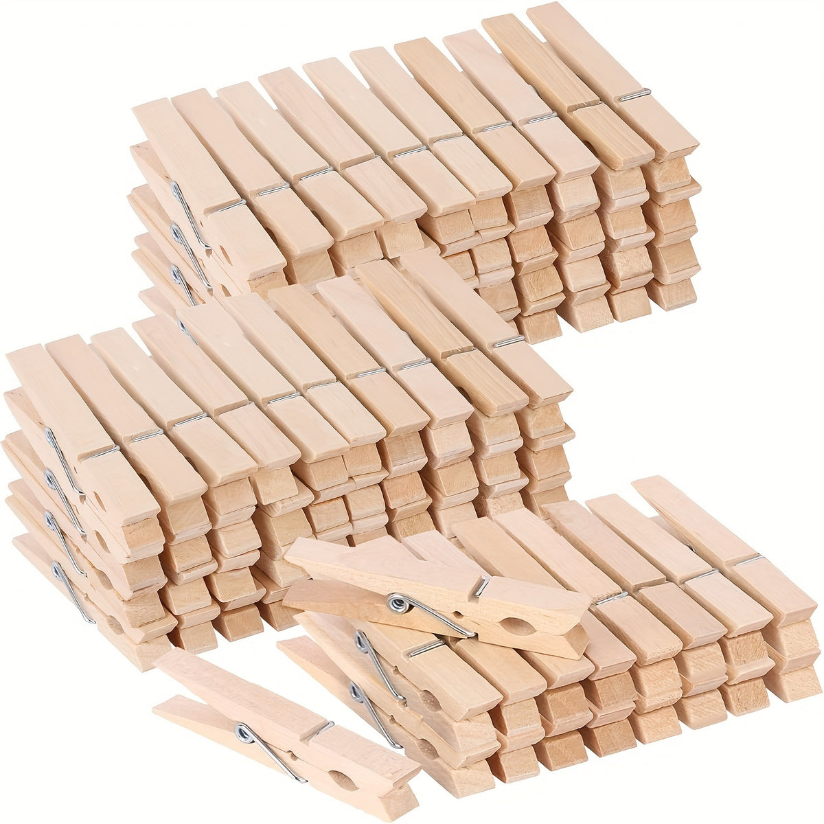 50pcs Mini Clothing Clips Natural Wooden Clips Holiday Party Supplies
