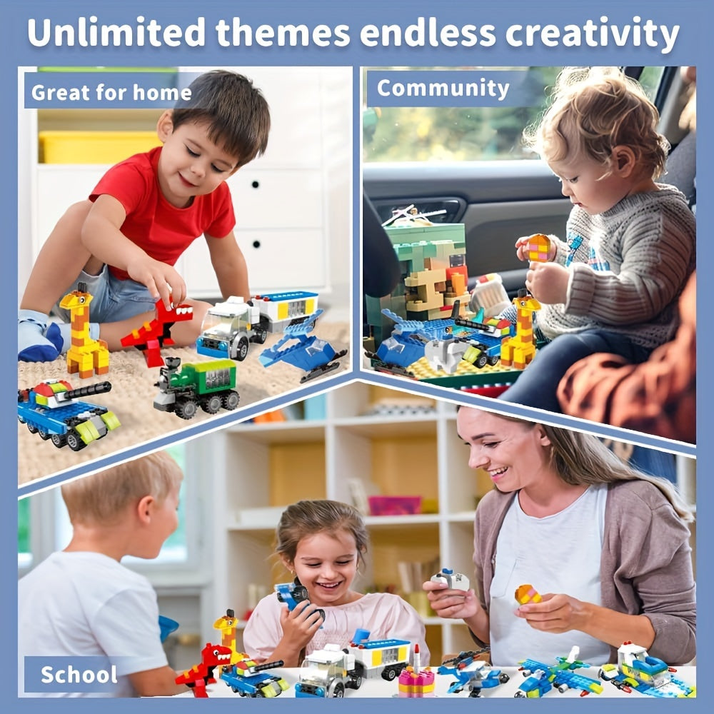 Kids Building Bricks Kit in Classic Colors for Creative Play