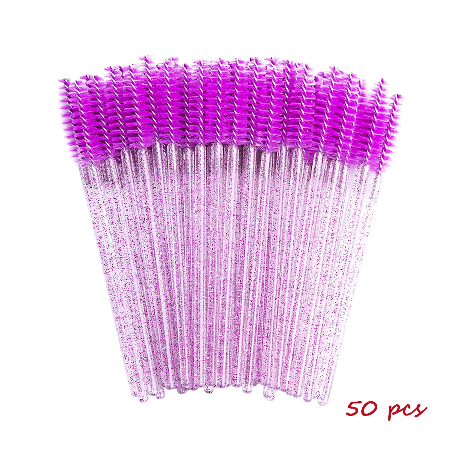 Eyelash Brushes 50pcs Crystal Handle Makeup Brush for Women's Gift