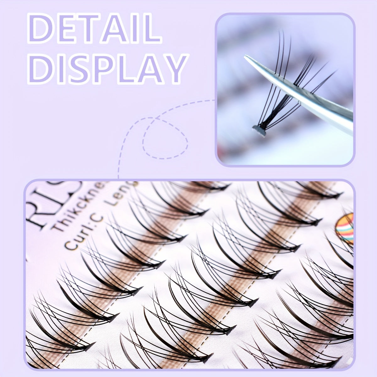 9-11mm Cluster Lashes Simulated Curling Self Grafted Individual Fairy Lashes