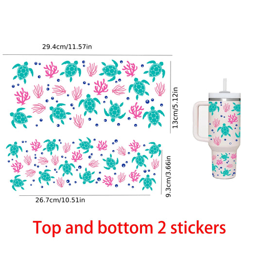 2pcs Waterproof DIY Stickers For Water Bottles, Glass, Stainless Steel Cup