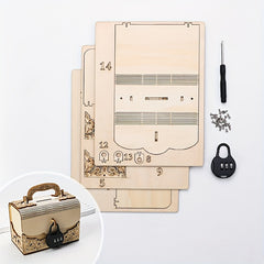 Wooden Puzzle Set Cash Box Toy Puzzle Set Assembly Kit for Home Decoration