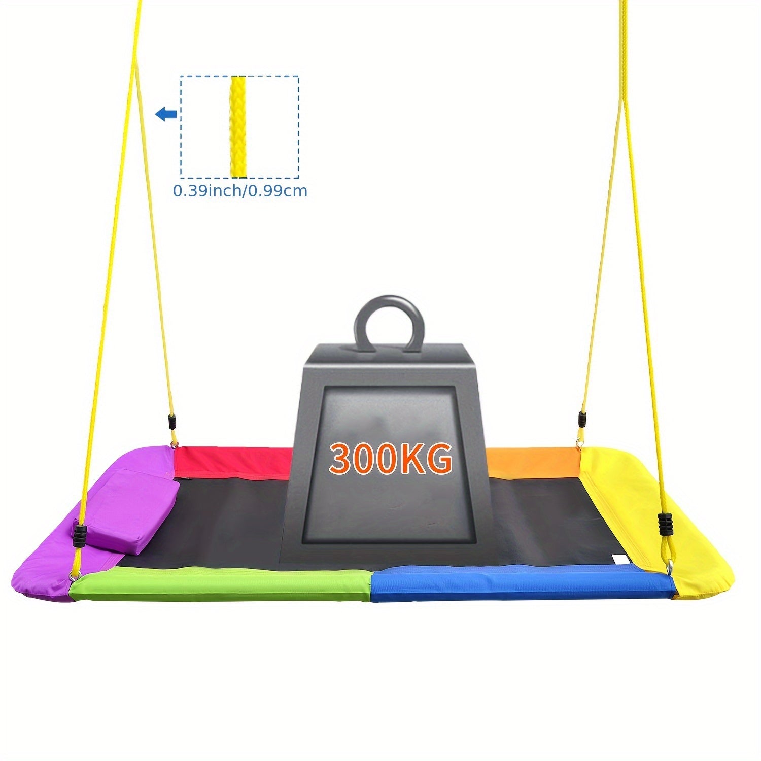 Kids Adult Swing Chair Outdoor Swing Bed Durable Rectangular