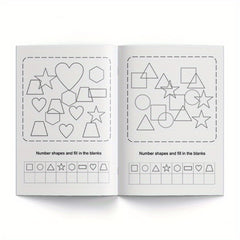 Number Graphics Workbook for Kids Math Practice with Shapes & Tracing