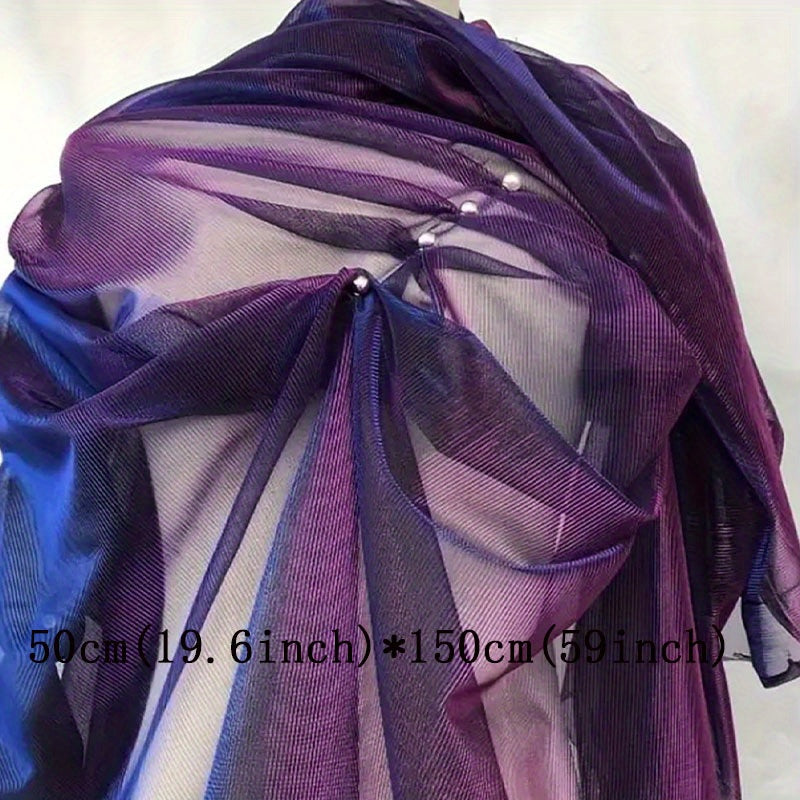 Golden Silk Laser Mesh Fabric for Wedding Dress Skirts