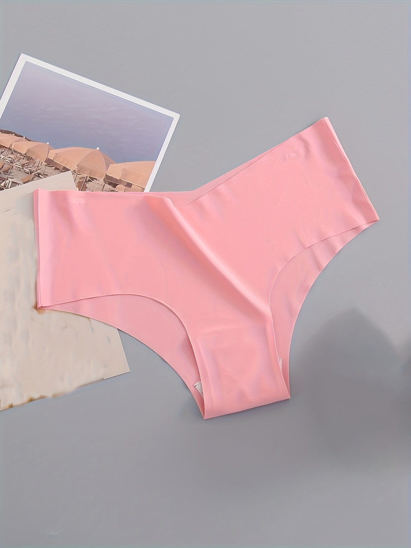 4 Pack Seamless Panties Sporty & Comfy Solid Brief Panties