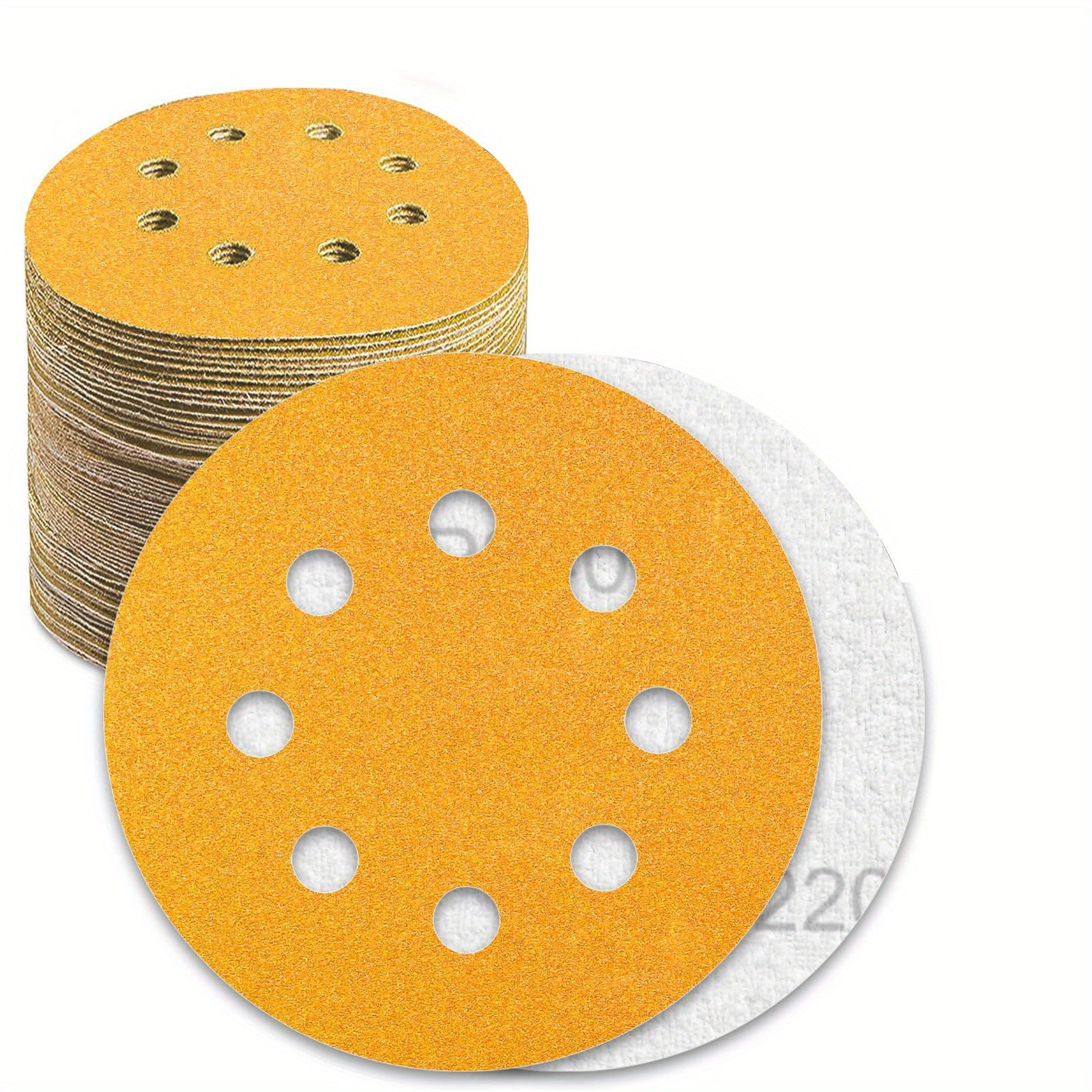 125mm Yellow Flocking Disc Sandpaper for Wood Metal Polishing