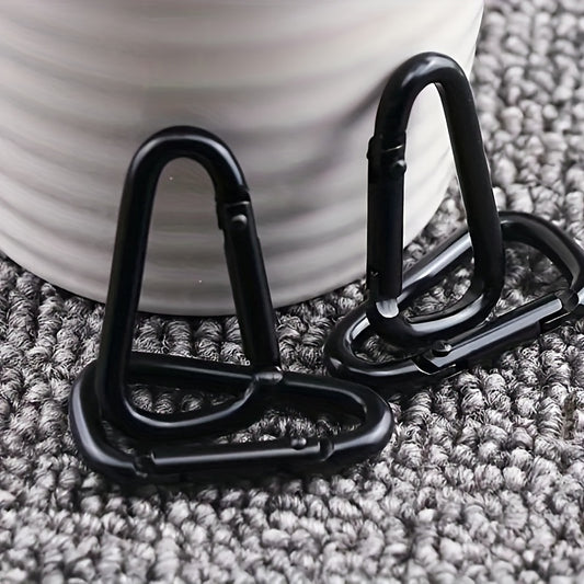 10pcs Aluminum Alloy D ring Keychain for Outdoor Camping Travel