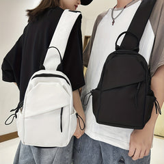 Large Capacity Sling Bag Nylon Zipper Crossbody Bag Casual Shoulder Purse