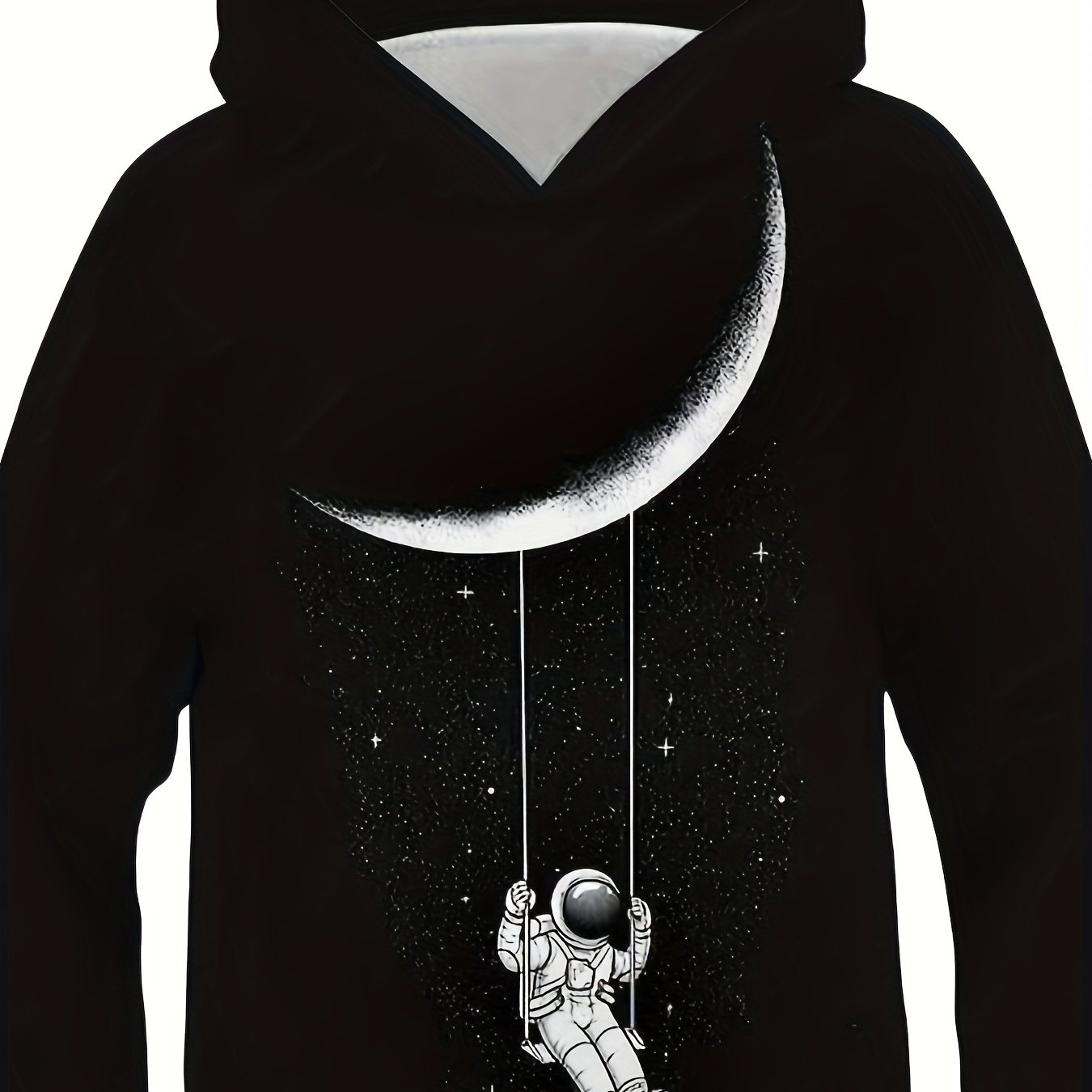 Funny Astronaut Moon Boys Casual Pullover Hoodies Kids Sweatshirt Spring Fall