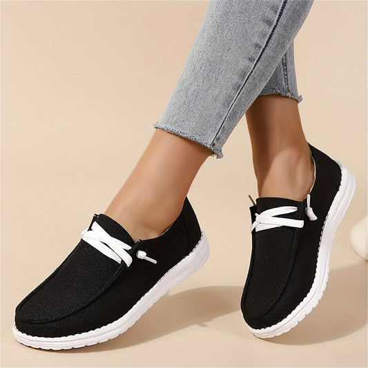 Women's Canvas Slip-On Loafers Casual Walking Sneakers