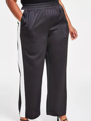  Women's Wide Leg Stripe Print Pants