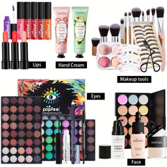 Makeup Gift Set Face Eye Lip Hand Cosmetics With Matching Makeup Tools