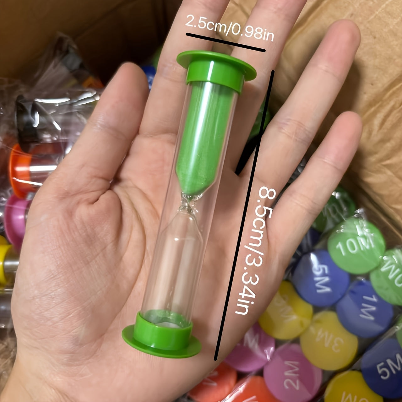 Colorful Sand Timers 30 Sec-10 Min No Batteries Suitable Home Party Study Game