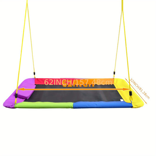 Kids Adult Swing Chair Outdoor Swing Bed Durable Rectangular