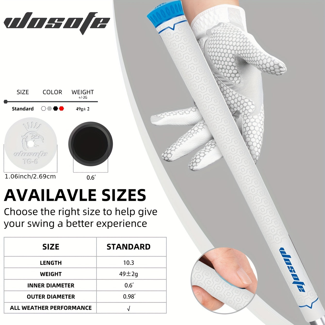 13pcs Anti Slip Rubber Golf Irons Grips Soft Lightweight