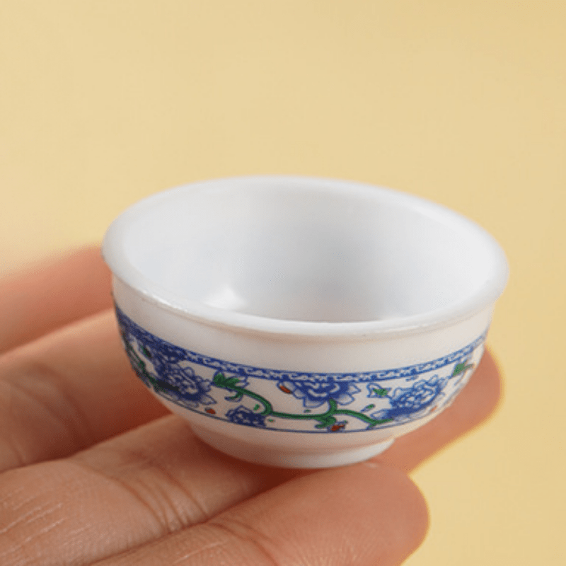 10pcs Mini & Bowl Set Plastic Food Toy Containers Assorted Colors