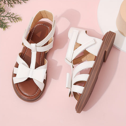 Bowknot Open Toe Sandals for Girls Lightweight Anti Slip Sandals
