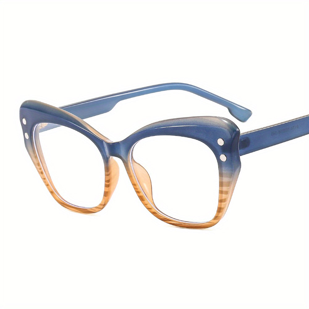 Y2K Cat Eye Women Glasses Butterfly Frame Gradient Clear Lens Glasses Vintage
