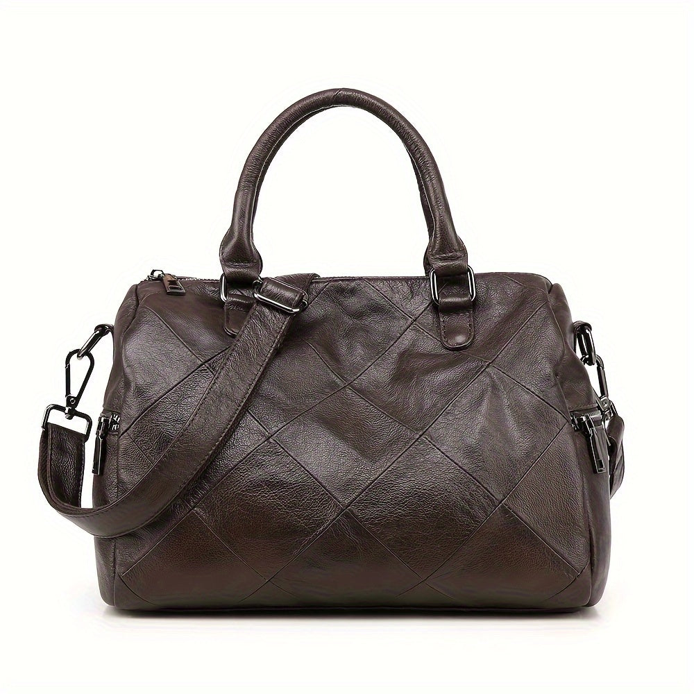 Cowhide Crossbody Bag for Women with Large Capacity