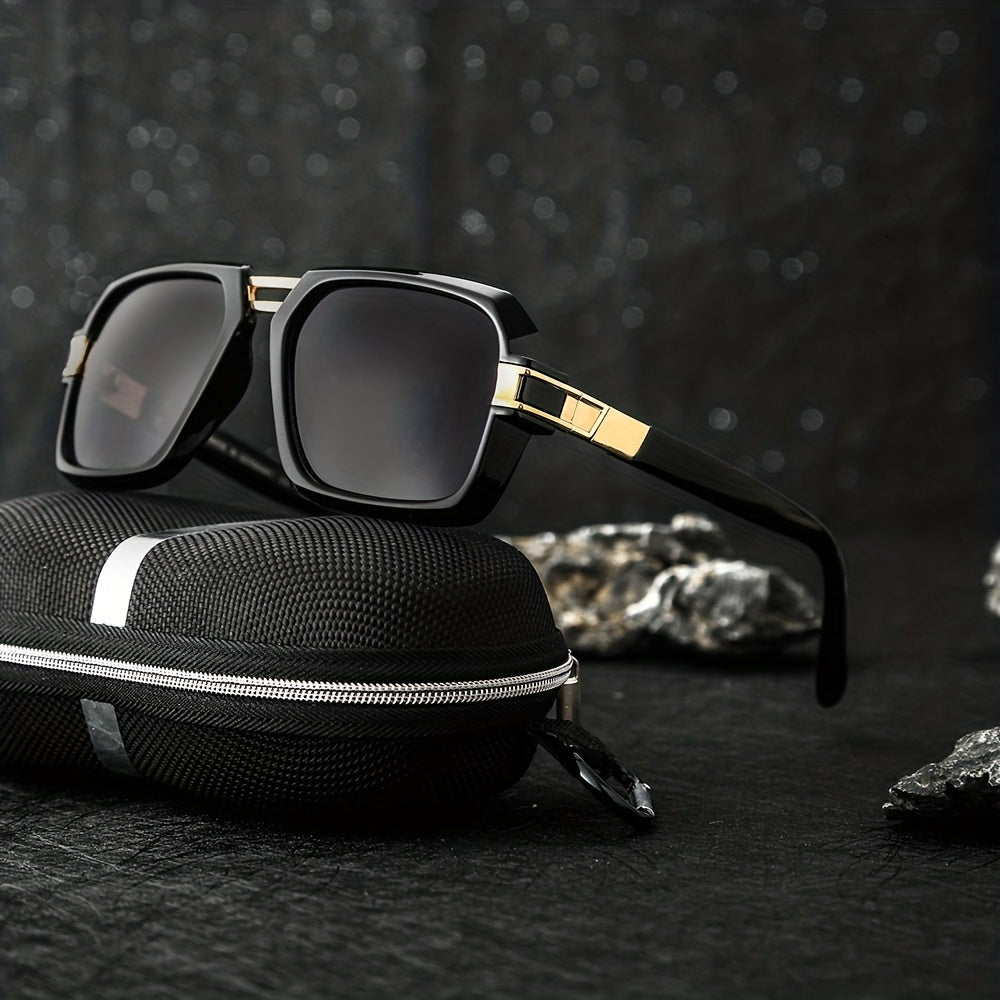 Men's Square Frame Sunglasses Unisex Steampunk UV Protection Glasses