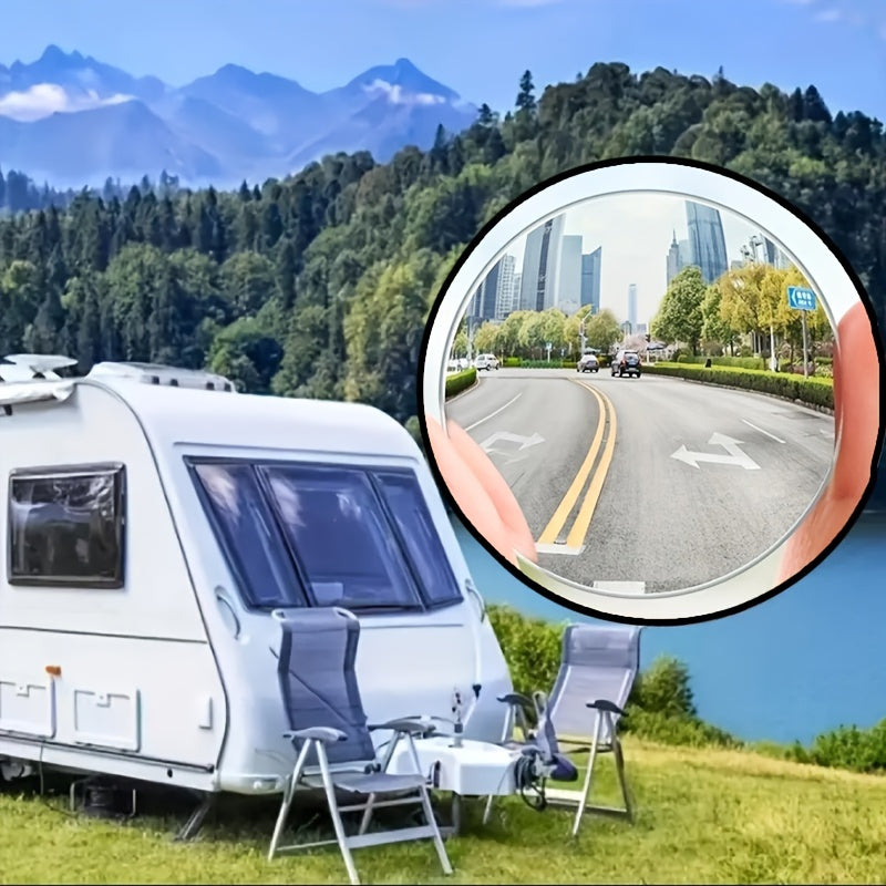 Enhance Safety with 2pcs 360 Rotatable Car Blind Spot Mirrors