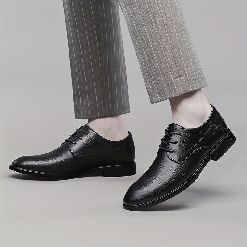Men's Leather Derby Shoes British Style Wear Resistant