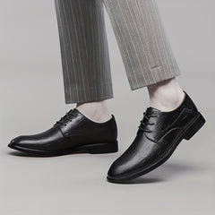 Men's Leather Derby Shoes British Style Wear Resistant