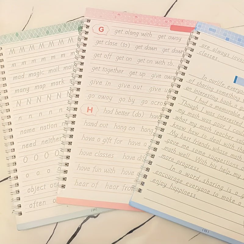 Hengshui Font English Practice Notebook for Middle School Students - Green Cover