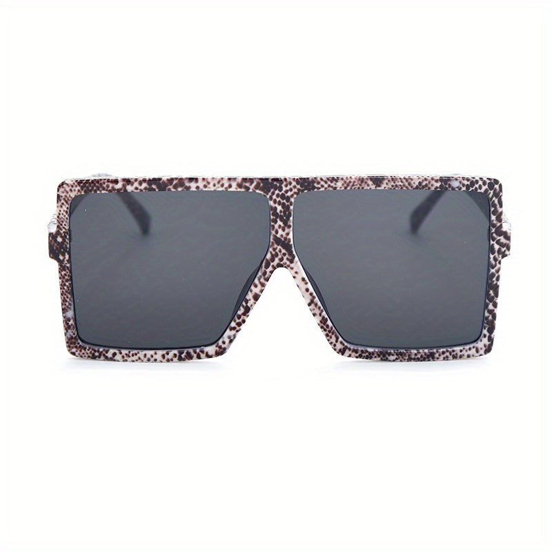 Oversized Square Sunglasses Flat Top UV400