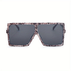 Oversized Square Sunglasses Flat Top UV400