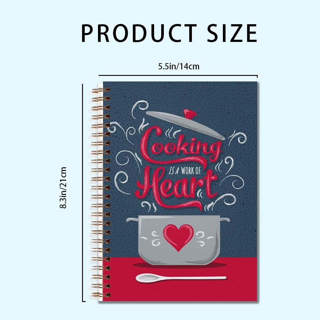 Cooking is a Work of Heart Notebook 13 97x21 08cm Dotted Lines 50 Pages