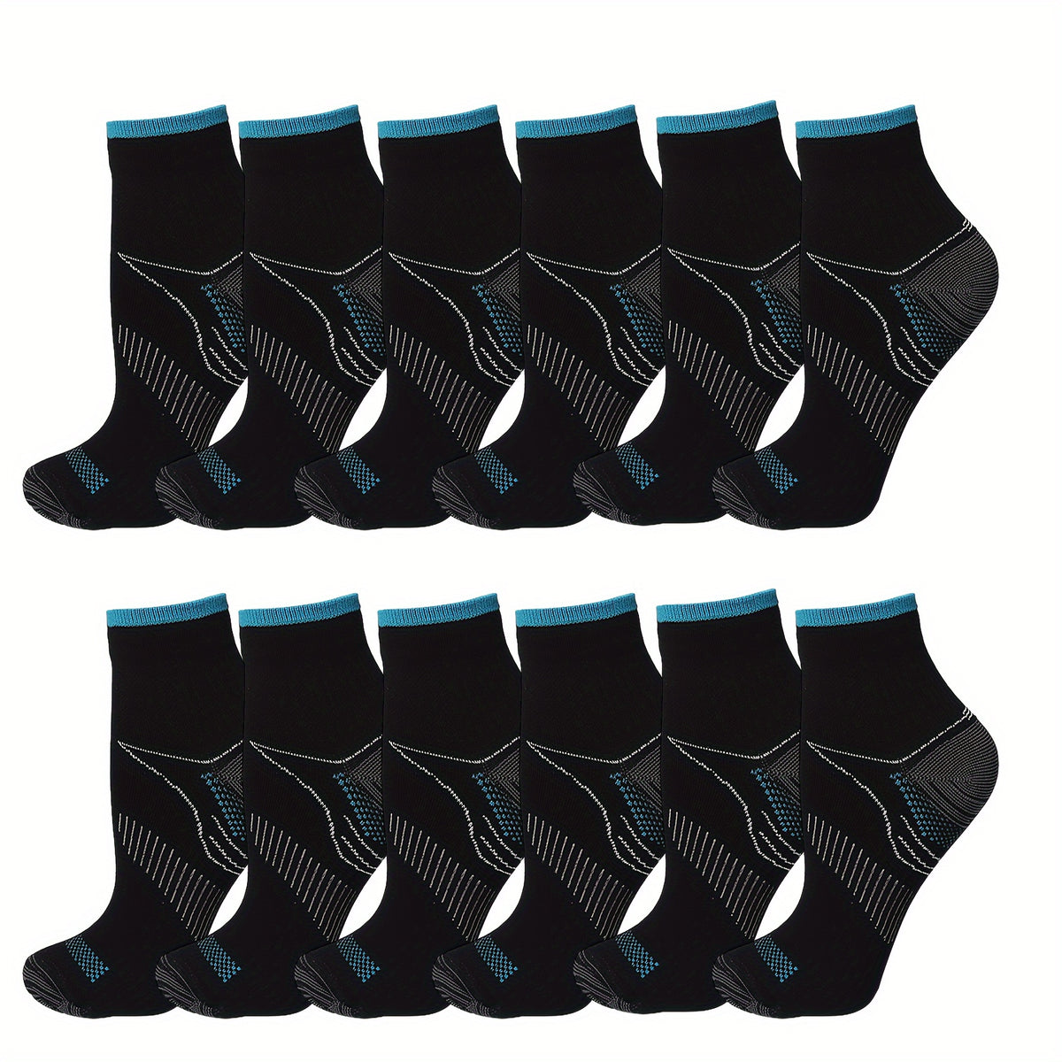 Men's Mid Crew Sport Compression Socks - Sweat Absorbing & Comfy for Basketball