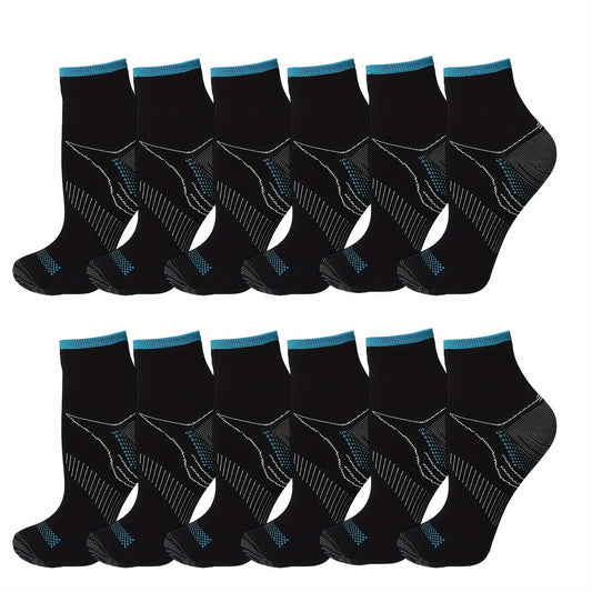 Men's Mid Crew Sport Compression Socks - Sweat Absorbing & Comfy for Basketball