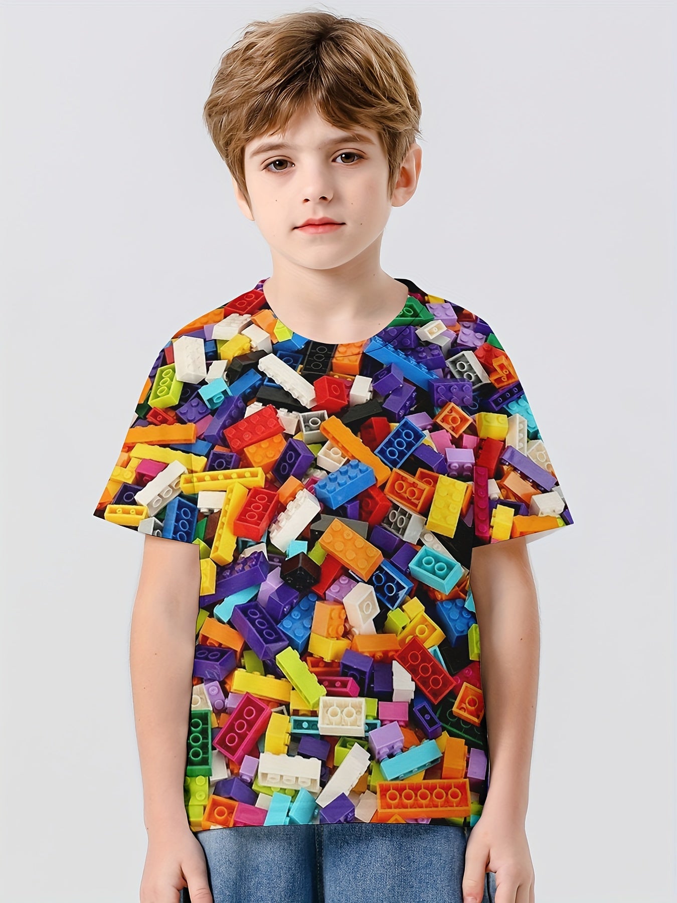 Kids 3D Print Summer T Shirt - Outdoor Fun